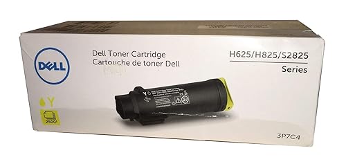 DELL 3P7C4 High Yield Yellow Toner Cartridge for H625, H825, S2825 Printers, 1 Size