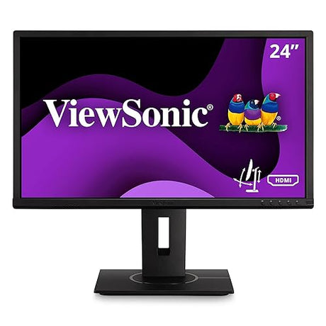 ViewSonic VG2440 24 Inch IPS 1080p Ergonomic Monitor with Integrate vDisplyManager HDMI DisplayPort VGA USB Inputs for Home and Office,blue 24-Inch