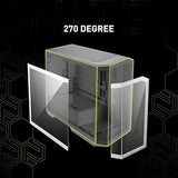 MSI MAG PANO M100R PZ White Micro ATX Gaming Case, Support Back-Connect Motherboard, 270-degree Panoramic Display, 4 aRGB Fans MAG PANO M100R PZ White White mATX