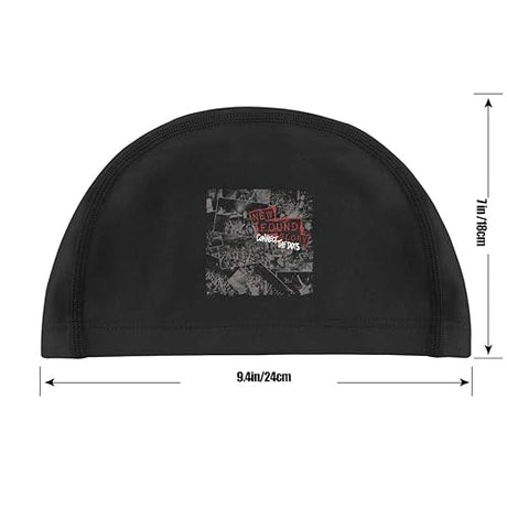Adult Teens Women Durable New Found Glory Breathable Elastic Quick Drying Music Band Fans Sea Cool Swim Cap