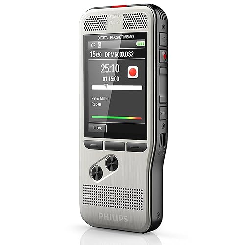 Philips PocketMemo DPM6000 Digital Voice Recorder with SpeechExec Basic 2-Year Subscription Single