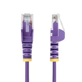 StarTech.com 5ft Purple Slim CAT6 Ethernet Cable, Snagless RJ45, LSZH, 28AWG Pure Bare Copper, Slim Network Patch Cable/Cord