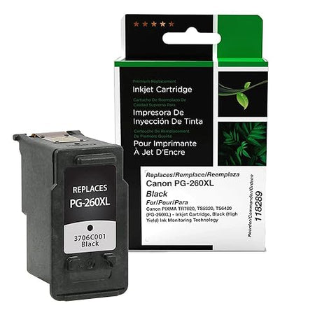 Clover Remanufactured Ink Cartridge Replacement for Canon PG-260XL | Black | High Yield