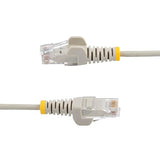 StarTech.com 25ft Gray Slim CAT6 Ethernet Cable, Snagless RJ45, LSZH, 28AWG Bare Copper, Slim Network Patch Cable/Cord