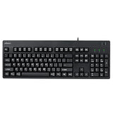 Adesso TAA Compliant Fingerprint Keyboard with AES 256 Encryption USB Wired Full Size 104 Key Layout Windows Hello Compatible Made in Taiwan for Government Business Education AKB-630FB-TAA
