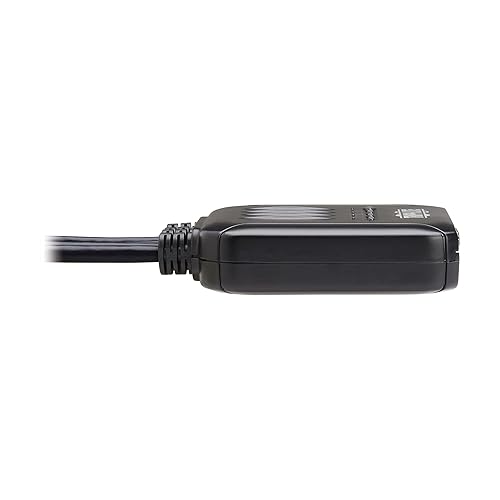 Tripp Lite 4-Port KVM Switch with Built-in VGA Cables Audio & USB for Keyboard Mouse, Desktop PC, 4 Computers 1 Monitor, Plug and Play - Windows, macOS, Linux Compatible - 3-Year Warranty (B032-VUA4)
