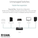 D-Link Fast Ethernet Switch, 8 Port Unmanaged w/ 4 PoE Ports (802.3AF) Desktop Network Internet 10/100 Plug n Play (DES-1008PA) 8-Port PoE Fast Ethernet