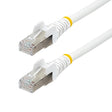 StarTech.com 75ft White CAT6a Ethernet Cable, Snagless RJ45, 10GbE, 100W PoE++, S/FTP, 500MHz, 27AWG Pure Bare Copper, LSZH