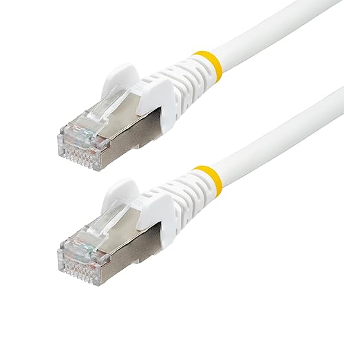 StarTech.com 75ft White CAT6a Ethernet Cable, Snagless RJ45, 10GbE, 100W PoE++, S/FTP, 500MHz, 27AWG Pure Bare Copper, LSZH