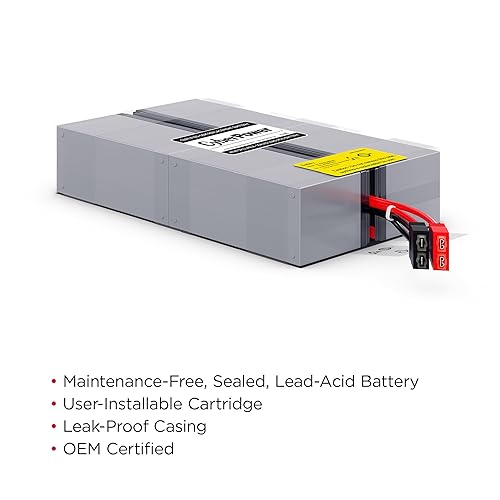 CyberPower RB1290X4H UPS Replacement Battery Cartridge; Maintenance Free; User-Installable, 12V/9Ah