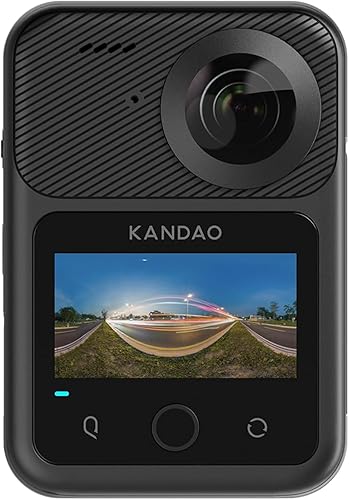 KanDao QooCam 3 Ultra 360 Action Camera, 8K Waterproof Sports Camera with Dual 1/1.7 Sensors, 96MP Photo, HDR, F1.6 Fast Aperture, Built-in GPS, Invisible Selfie Stick, Stabilization, AI Tracking