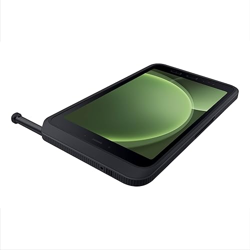 SAMSUNG Galaxy Tab Active5 Enterprise Edition 5G LTE Unlocked 8” 128GB Android Tablet for Industrial, Field Work, Advanced Security, Rugged Design, US Version, 2024, SM-X307UZGAN14, Black Green