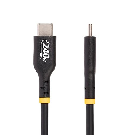 StarTech.com 3ft USB-C Charging Cable, USB-IF Certified USB C Cable, 240W PD EPR, USB 2.0 Type-C Laptop Charger Cord, M/M