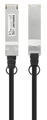 Intellinet QSFP+ 40G Passive DAC Twinax Cable QSFP+ to QSFP+ 2m MSA Compliant for Maximum Compatibility Direct Attach Copper AWG 30 Black