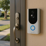 Supersonic SC-5000VD Smart WiFi Doorbell Camera, with 1080P HD Video Recording, Voice Call Intercom, Infrared Night Vision, Remote Monitor, Intercom, Trigger, Built-in SD Card, No Wire Connection