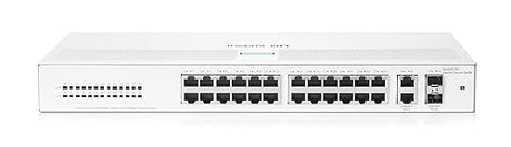 HPE Networking Instant On Switch Series 1430 26-Port Gb Unmanaged Layer 2 Ethernet Switch | 26x 1G | 2X SFP Uplink Ports | Fan-Less | US Cord (R8R50A#ABA) 26G 2SFP