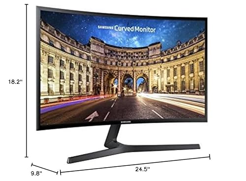 Samsung CF390 Series 27 inch FHD 1920x1080 Curved Desktop Monitor for Business, HDMI, VGA, VESA mountable, 3-Year Warranty, TAA (C27F390FHN), Black 27-Inch