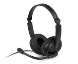 Aluratek Wired 3.5mm Stereo Headset with Noise Reducing Boom Mic and in-Line Controls, for Distance Learning, Zoom, MS Teams, Video Conferencing, Skype, Gaming, Music Play, Webinars (AWH352FB), Black 3.5mm Black