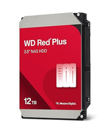 Western Digital 12TB WD Red Plus NAS Internal Hard Drive HDD - 7200 RPM, SATA 6 GB/s, CMR, 512 MB Cache, 3.5 - WD120EFGX