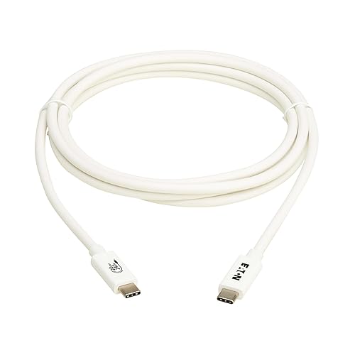 Eaton Tripp Lite 20Gbps Certified USB4 Cable 6.6 ft / 2m, 8K@60Hz Video, 240W PD 3.1 Charging, Backwards Compatible, Works with All USB-C/Thunderbolt 3 Devices, 3-Year Warranty (U521-1P0M-WH20G) 20Gbps 6.6 Feet / 2 Meters