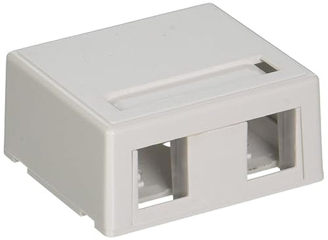 C2G 03833 2-Port Keystone Jack Surface Mount Box, White