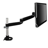 3M Single Monitor Mount, Adjustable Monitor Arm, for Monitors Up to 30lbs, Clamp or Grommet Mounting Single Monitor Adjustable