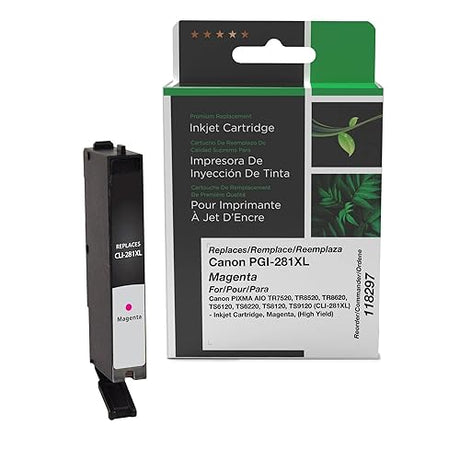 Clover Remanufactured High Yield Ink Cartridge Replacement for Canon CLI-281XL | Magenta