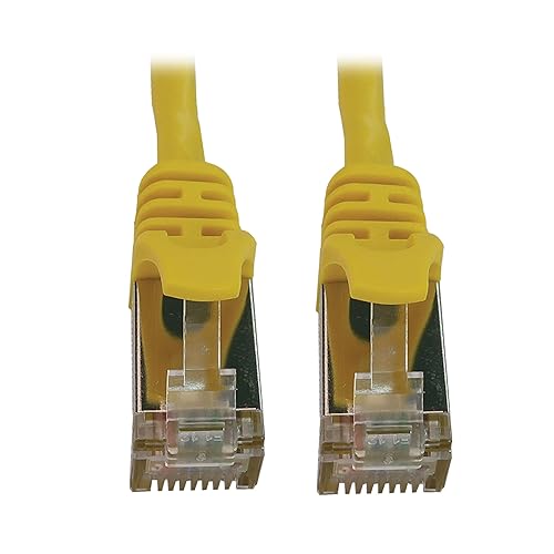 Tripp Lite Cat6a 10G Ethernet Cable, Snagless Molded Slim STP Network Patch Cable (RJ45 M/M), Yellow, 5 Feet / 1.5 Meters, Manufacturer's Warranty (N262-S05-YW)