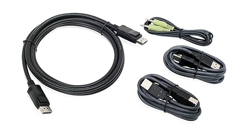 IOGEAR G2L903UTAA3 DisplayPort USB KVM Cable Kit with (TAA) Audio DisplayPort, USB KVM