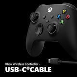 Xbox Core Wireless Gaming Controller + USB-C Cable – Carbon Black – Series X|S, One, Windows PC, Android, and iOS - Controller + USB C Cable Edition