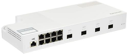 QNAP QSW-M408S 10GbE Managed Switch, with 4-Port 10G SFP+ and 8-Port Gigabit 4*10GbE SFP+ QSW-M408S