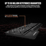 Das Keyboard Prime 13 Mark II Backlit Wired Mechanical Keyboard, Cherry MX2A Red Mechanical Switches, Clean White LED Backlit Keys, USB Pass-Through, Aluminum Top Panel (104 Keys, Black) Cherry MX2A Red Switches Prime 13