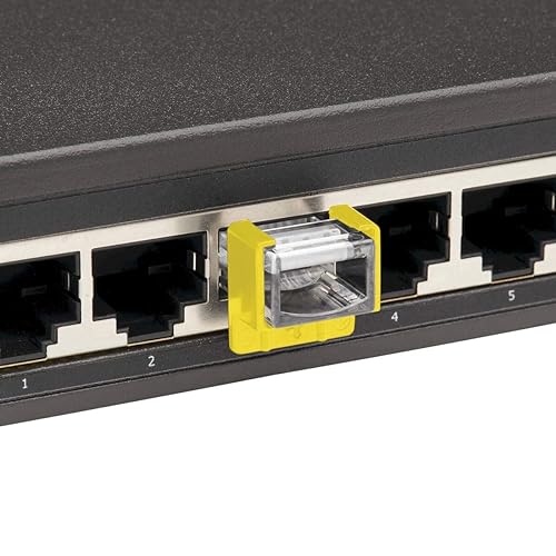 Tripp Lite Universal RJ45 Lock Insert, Yellow, 10 Pack (N2PLUG-010-YW)