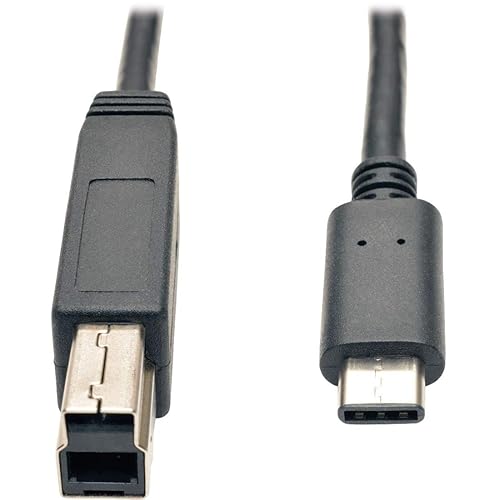 Tripp Lite U422-003-G2 3' USB 3.1 Generation 2 USB-C-USB-B Cable (M/M), USB Type-C-USB 3.0 Type-B, 10 GBPS Fast Charging USB 3.1 Gen 2