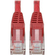 Tripp Lite N201-004-RD Cat6 Gigabit Ethernet Snagless Molded Patch Cable 24 AWG 550MHz Premium UTP, Red, RJ45 M/M 4' 4-ft. Red