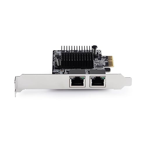 StarTech.com 2-Port 5G Gigabit PCIe Network Adapter Card, PCI Express LAN Card, Realtek RTL8126, Windows and Linux, TAA