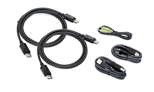 IOGEAR Dual View DisplayPort, USB KVM Cable Kit with Audio (TAA), 6-Foot G2L9202UTAA3 Dual View DisplayPort1