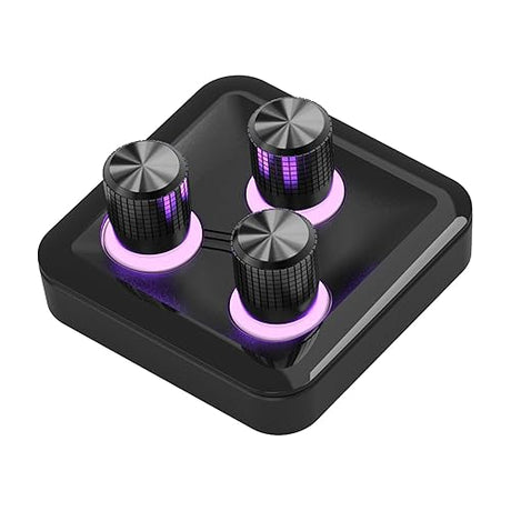 Cooler Master MasterHUB 3xKnob Module: Freeform 2.0 Modular Platform - Precision Control with Customizable Knobs and RGB LEDs for Effortless Fine-Tuning of Creative Apps and Lighting MasterHUB Knob Module