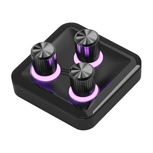 Cooler Master MasterHUB 3xKnob Module: Freeform 2.0 Modular Platform - Precision Control with Customizable Knobs and RGB LEDs for Effortless Fine-Tuning of Creative Apps and Lighting MasterHUB Knob Module
