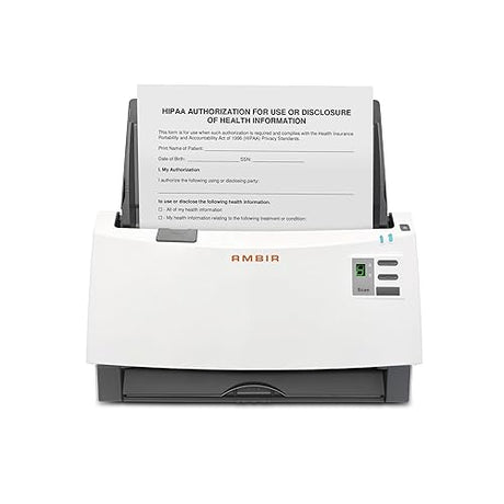 Ambir ImageScan Pro 340 40ppm High-Speed ADF Scanner for Windows PC and Mac