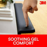3M Gel Wrist Rest for Standing Desks, Wraps Around Edge of Desk for Comfort, Non-Slip Back Stays in Place (WR200B)