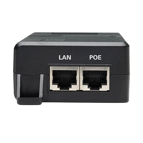 Tripp Lite 1-Port Gigabit PoE+ Midspan Active Injector 30W Power Over Ethernet, IEEE 802.3at/802.3af, International Plug Adapter for North America, EU, UK, Australia, 3-Year Warranty (NPOE-30W-1G-INT)