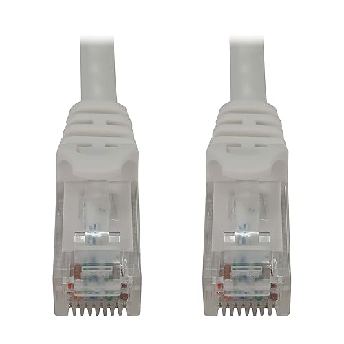 Tripp Lite Cat6a 10G Ethernet Cable, Snagless Molded UTP Network Patch Cable (RJ45 M/M), White, 10 Feet / 0.3 Meters, Manufacturer's Warranty (N261-010-WH)