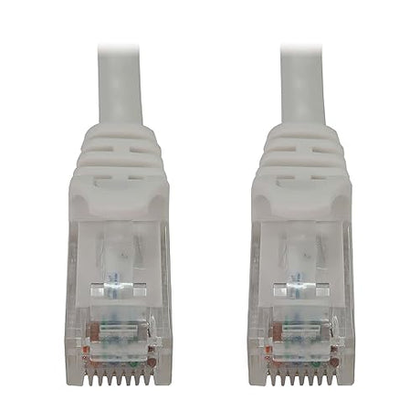 Tripp Lite Cat6a 10G Ethernet Cable, Snagless Molded UTP Network Patch Cable (RJ45 M/M), White, 10 Feet / 0.3 Meters, Manufacturer's Warranty (N261-010-WH)