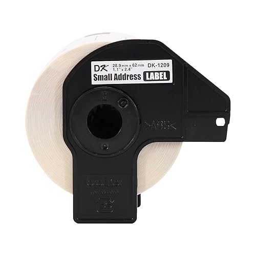 Brother Genuine DK-1209 Small Address Paper Label Roll, Die-Cut Paper Labels, Engineered for Excellence, 800 Labels Per Roll,White, 3 Rolls (DK12093PK) 3 Rolls Label Roll