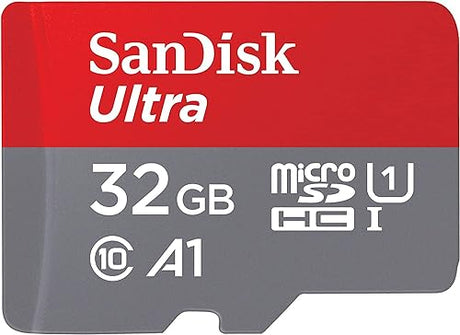SanDisk 32GB Ultra microSDHC UHS-I Memory Card with Adapter - 120MB/s, C10, U1, Full HD, A1, Micro SD Card - SDSQUA4-032G-CN6MA