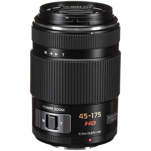 Panasonic HPS45175K Lumix G X Vario PZ 45-175mm/F4.0-5.6 Aspherical/Power Optical Image Stabilized Zoom Lens (Black)