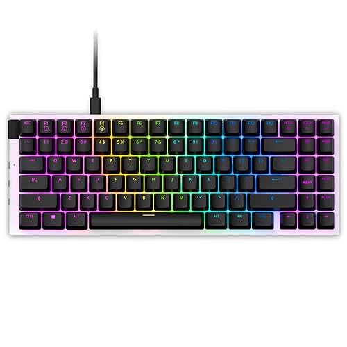 NZXT Function MiniTKL - Compact Tenkeyless Gaming Keyboard – Gateron Red Mechanical Switches: Linear, Fast, and Quiet – Hot-Swappable – RGB Backlit – Aluminum Top Plate – Sound Dampening Foam – White White Mini TKL