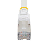 StarTech.com 6in CAT6a Ethernet Cable - Low Smoke Zero Halogen (LSZH) - 10 Gigabit 500MHz 100W PoE RJ45 S/FTP White Network Patch Cord Snagless w/Strain Relief (NLWH-6IN-CAT6A-PATCH)