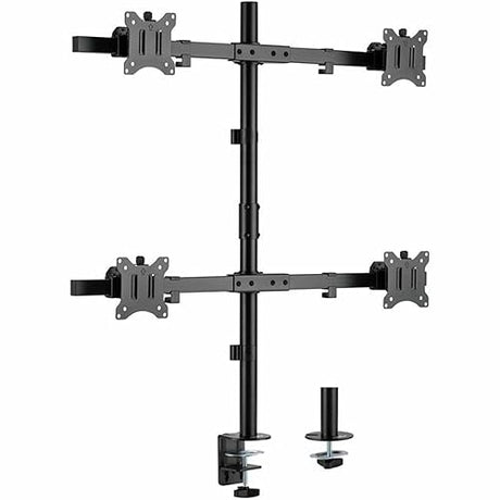 Rocstor ErgoReach Mounting Arm for Monitor, LCD Display, LED Display - Black - Landscape/Portrait Y10N007-B1